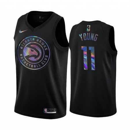 Muški NBA Dres Atlanta Hawks Trae Young 11 Iridescent HWC Collection Swingman